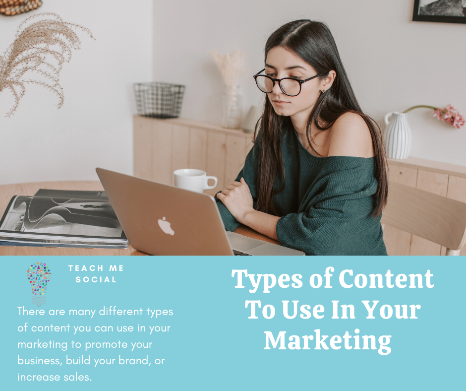 types pf content for your marketing