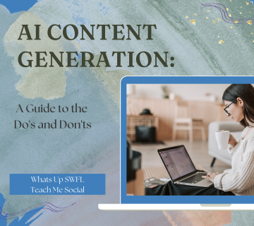 Person using an AI content generation tool